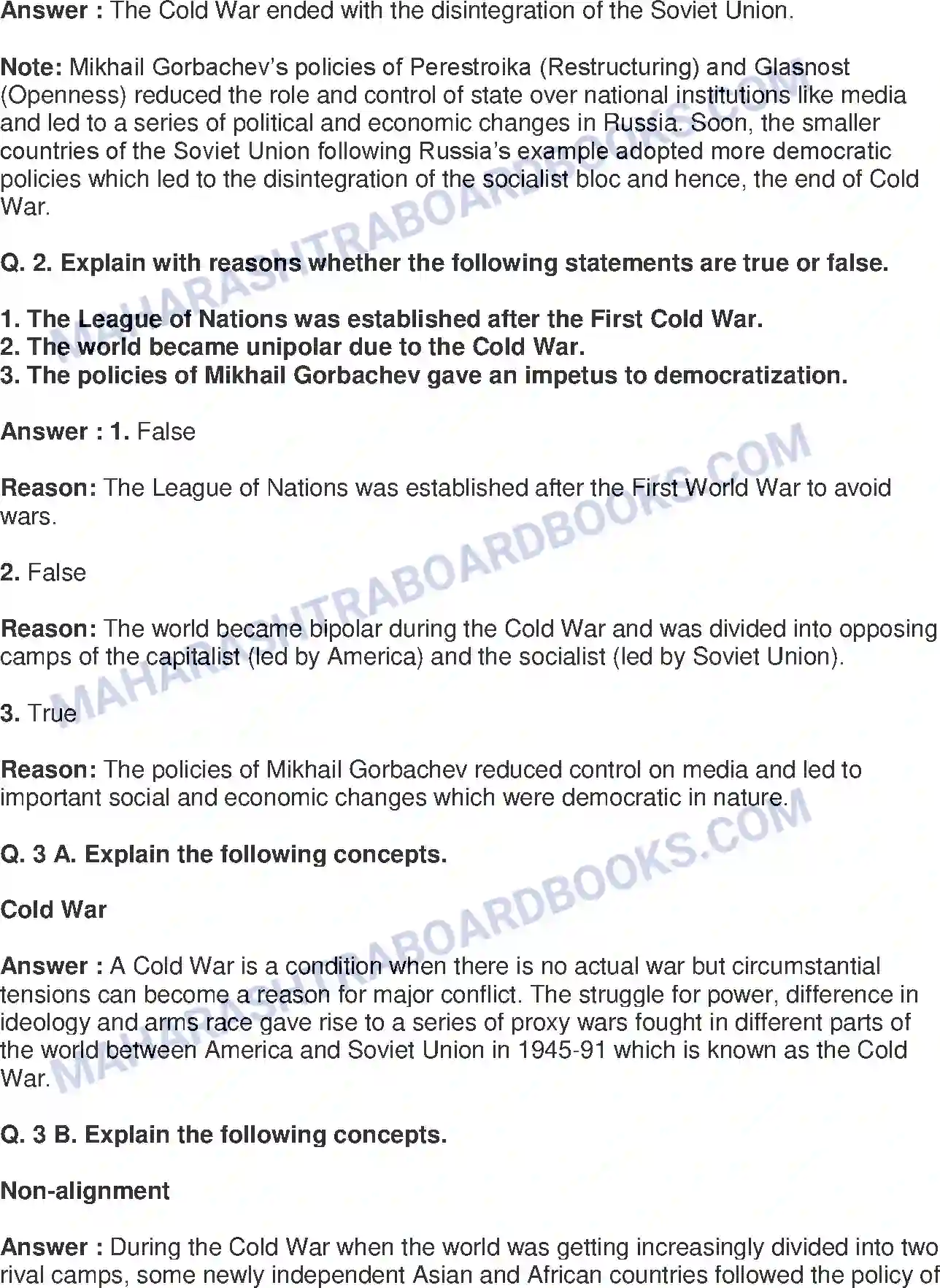 Maharashtra Board Solution class-9 Political+Science+-+English+Medium Post World War Political Developments Image 2