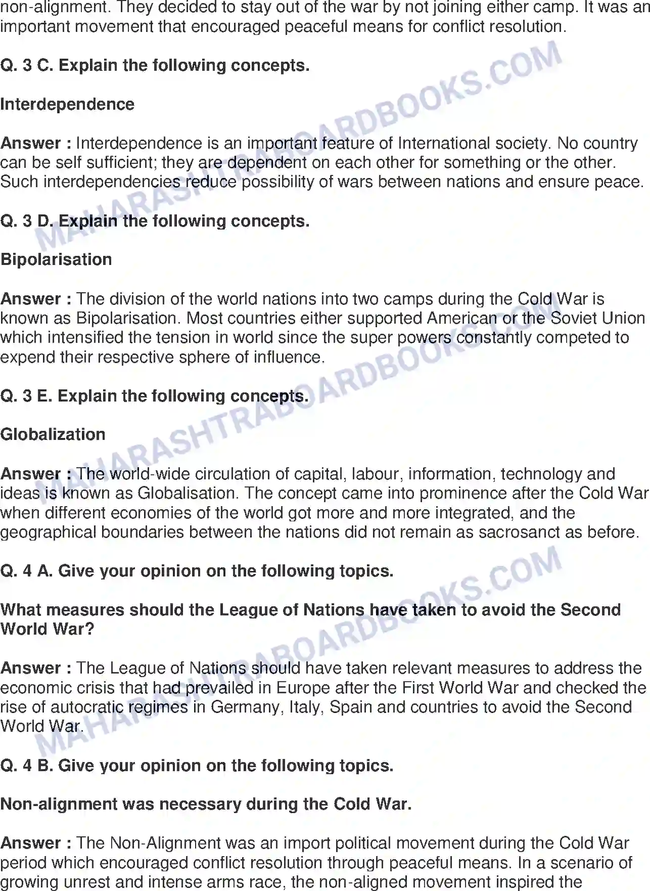 Maharashtra Board Solution class-9 Political+Science+-+English+Medium Post World War Political Developments Image 3