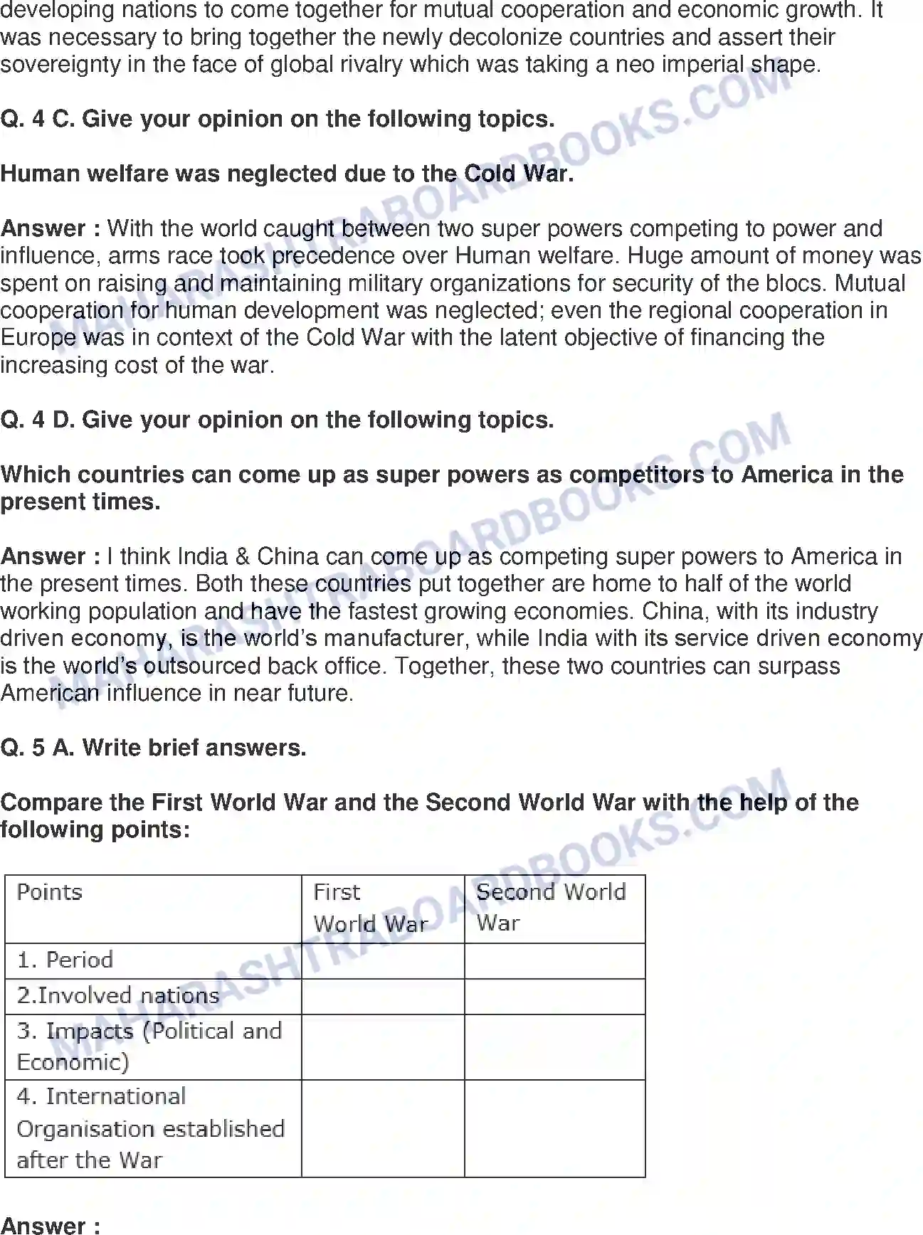 Maharashtra Board Solution class-9 Political+Science+-+English+Medium Post World War Political Developments Image 4
