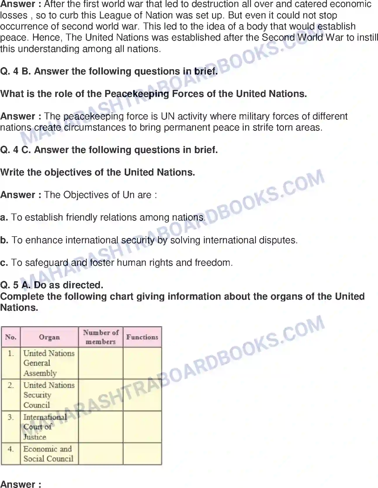 Maharashtra Board Solution class-9 Political+Science+-+English+Medium The United Nations Image 3