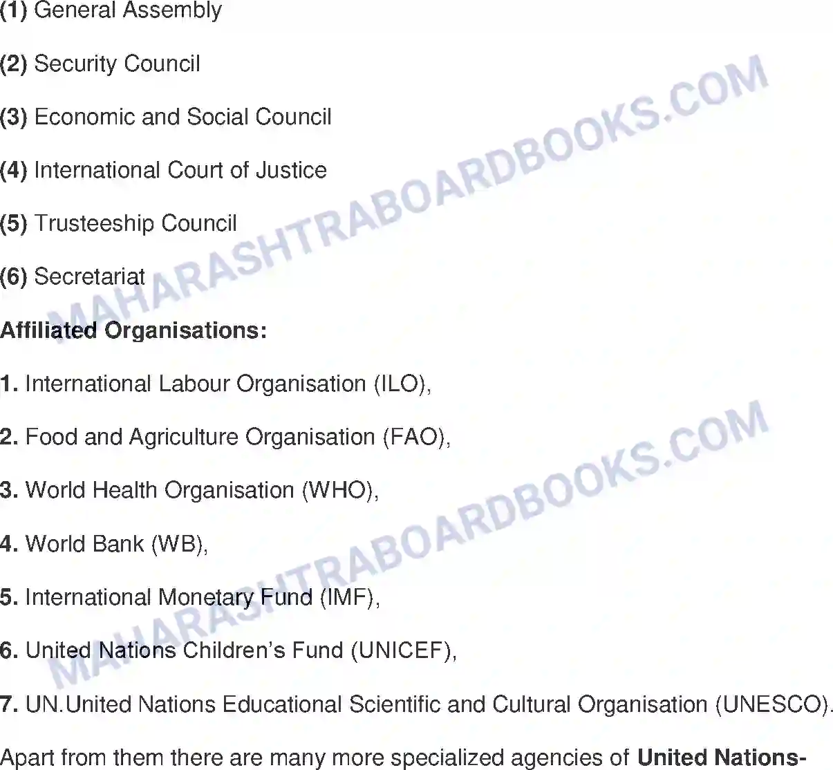 Maharashtra Board Solution class-9 Political+Science+-+English+Medium The United Nations Image 5