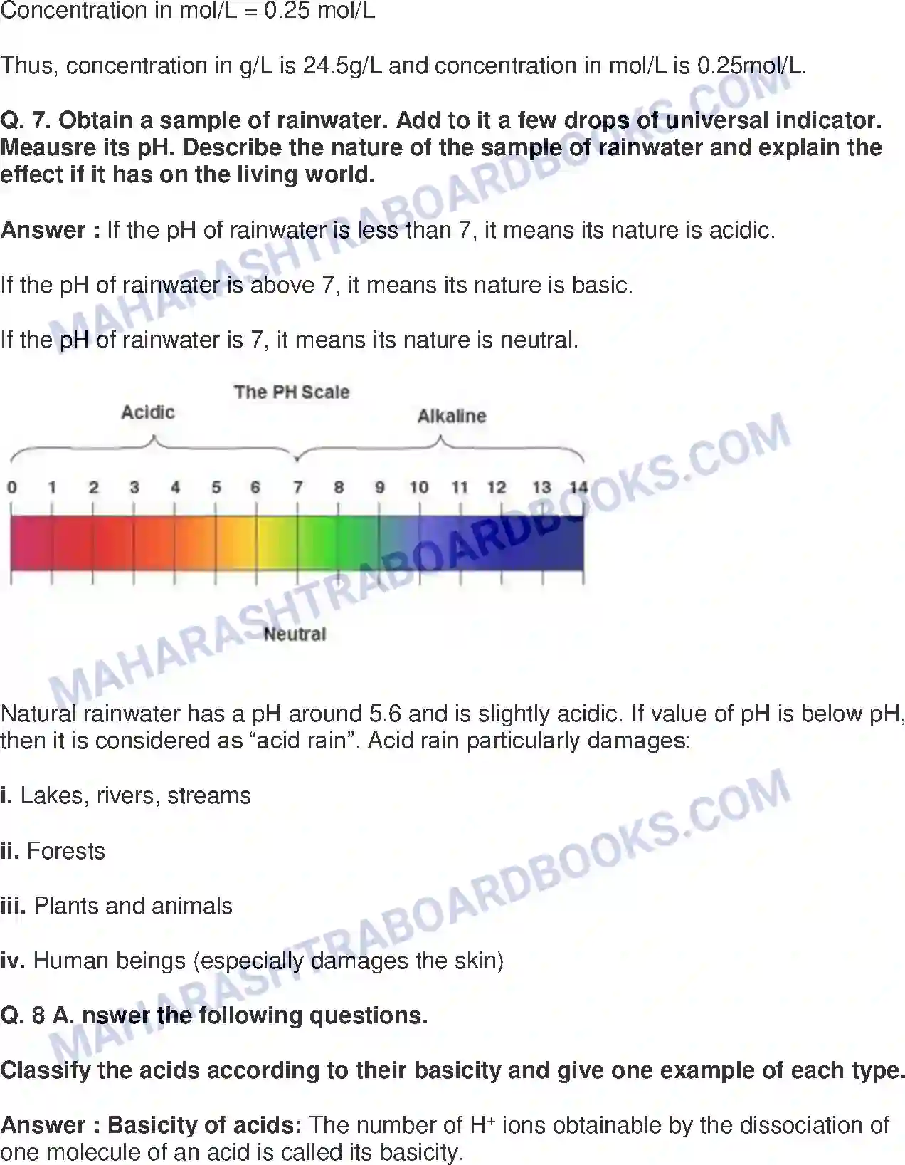 Maharashtra Board Solution class-9 Science+&+Technology+-+English+Medium Acids, Bases and Salts Image 13