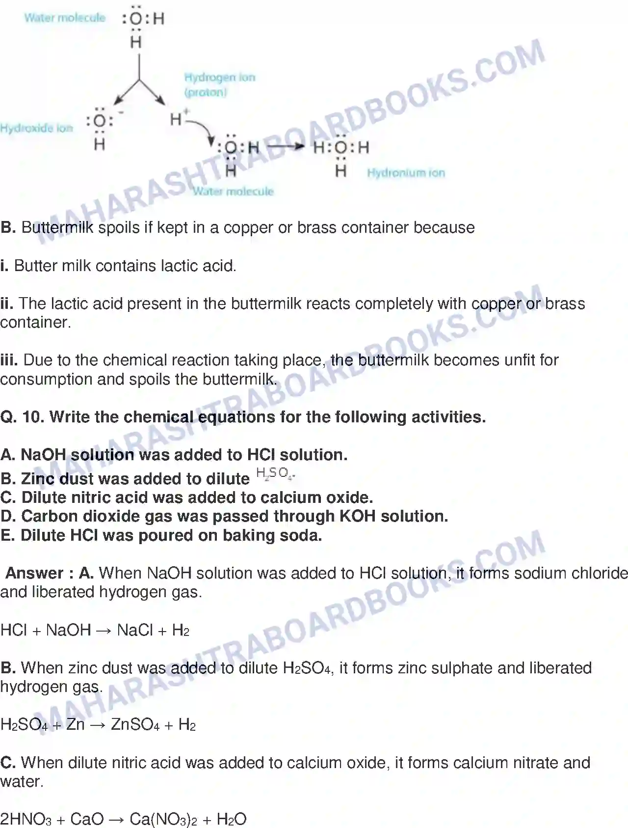 Maharashtra Board Solution class-9 Science+&+Technology+-+English+Medium Acids, Bases and Salts Image 16