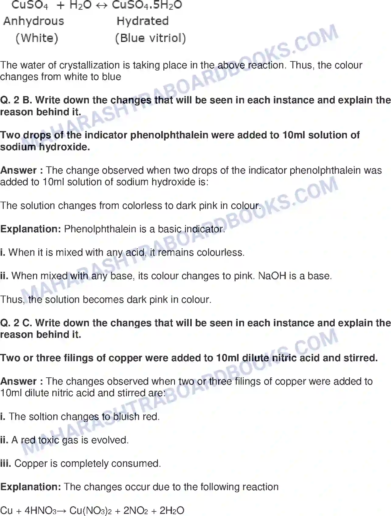 Maharashtra Board Solution class-9 Science+&+Technology+-+English+Medium Acids, Bases and Salts Image 3