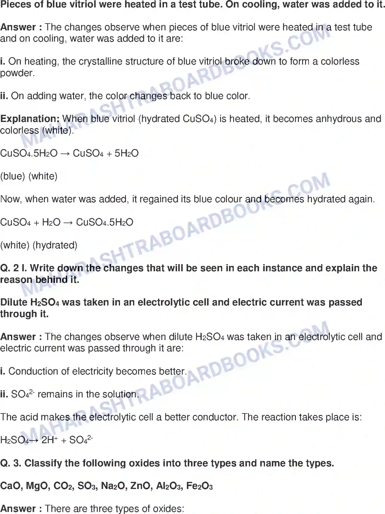 Maharashtra Board Solution class-9 Science+&+Technology+-+English+Medium Acids, Bases and Salts Image 6