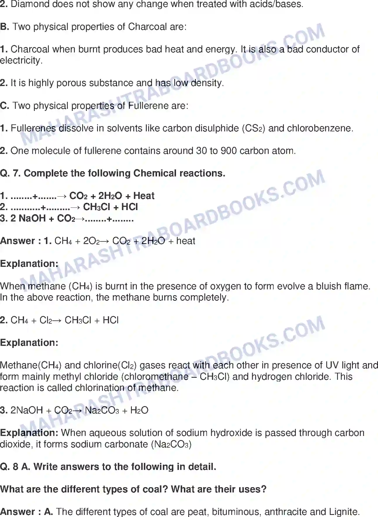 Maharashtra Board Solution class-9 Science+&+Technology+-+English+Medium Carbon An important element Image 10