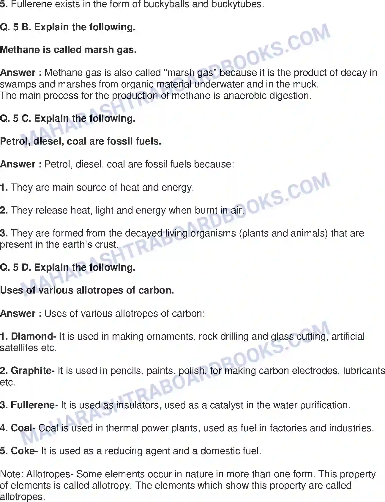 Maharashtra Board Solution class-9 Science+&+Technology+-+English+Medium Carbon An important element Image 8