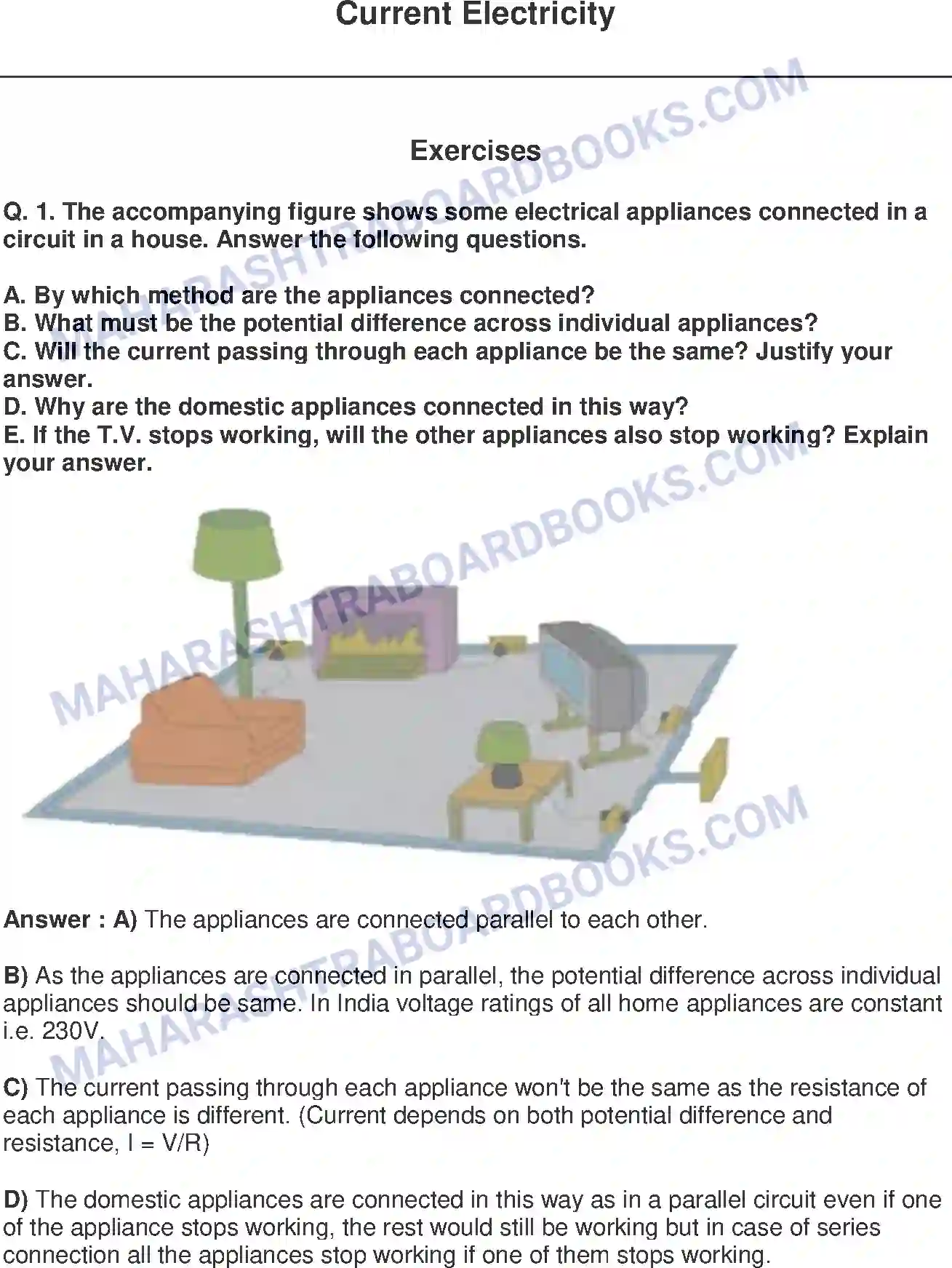 Maharashtra Board Solution Class-9 Science+&+Technology+-+English+Medium Current Electricity Image 1