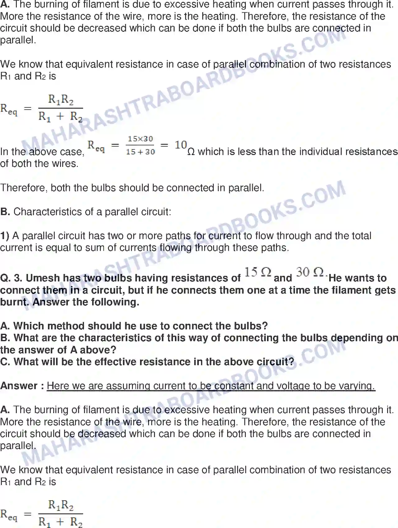 Maharashtra Board Solution Class-9 Science+&+Technology+-+English+Medium Current Electricity Image 3