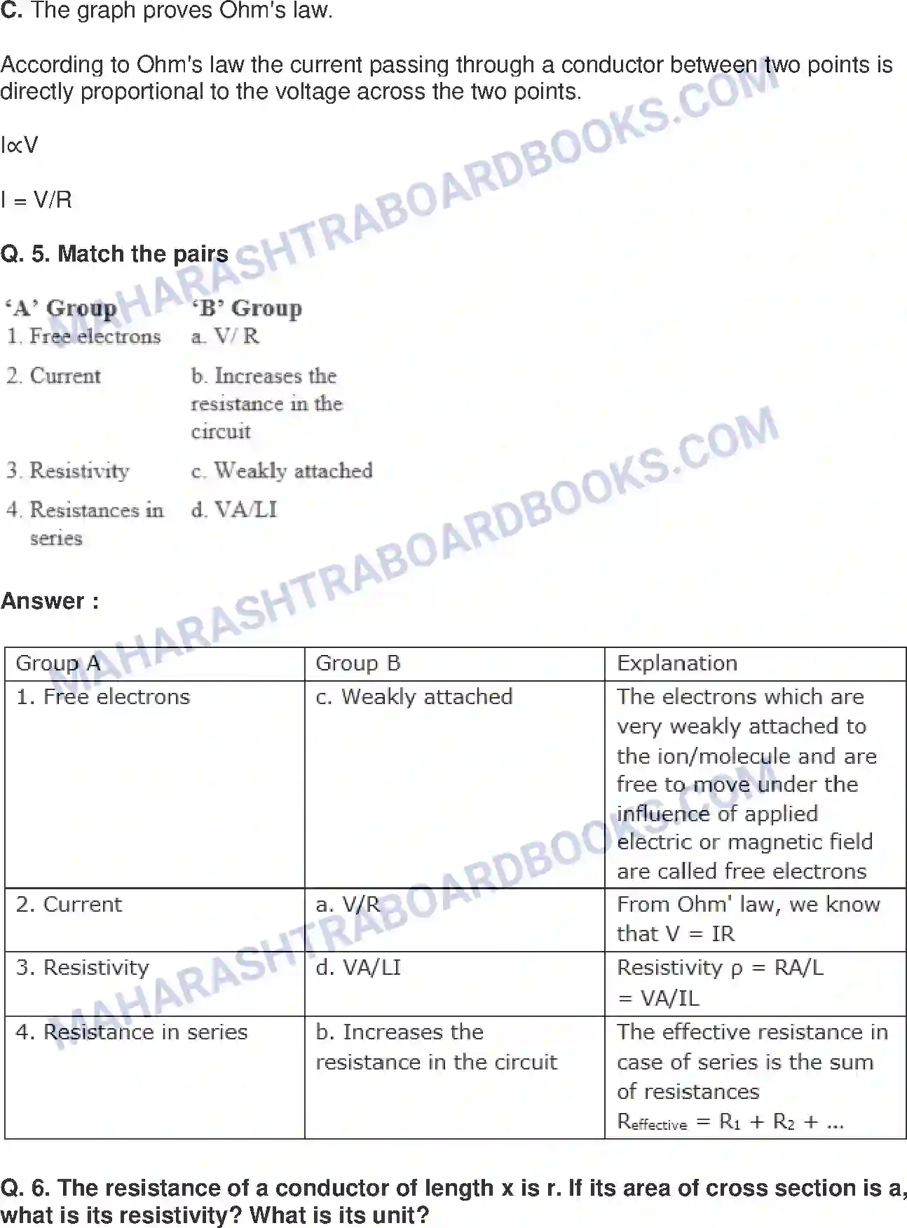 Maharashtra Board Solution Class-9 Science+&+Technology+-+English+Medium Current Electricity Image 7