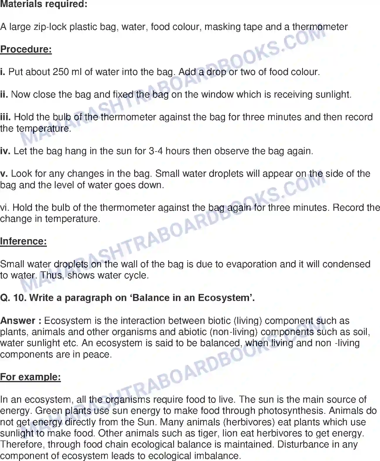 Maharashtra Board Solution class-9 Science+&+Technology+-+English+Medium Energy Flow in an Ecosystem Image 8