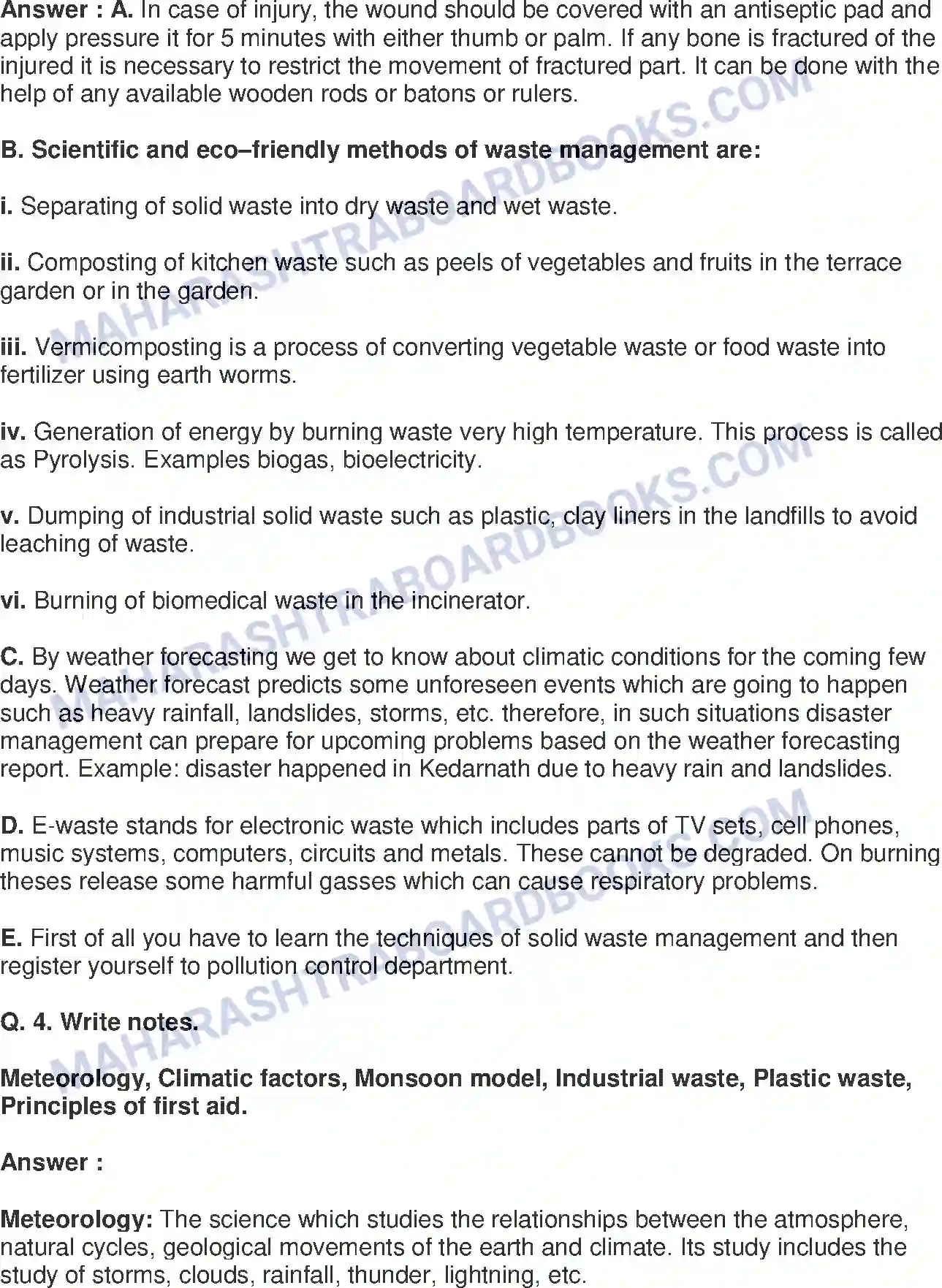 Maharashtra Board Solution class-9 Science+&+Technology+-+English+Medium Environmental Management Image 3