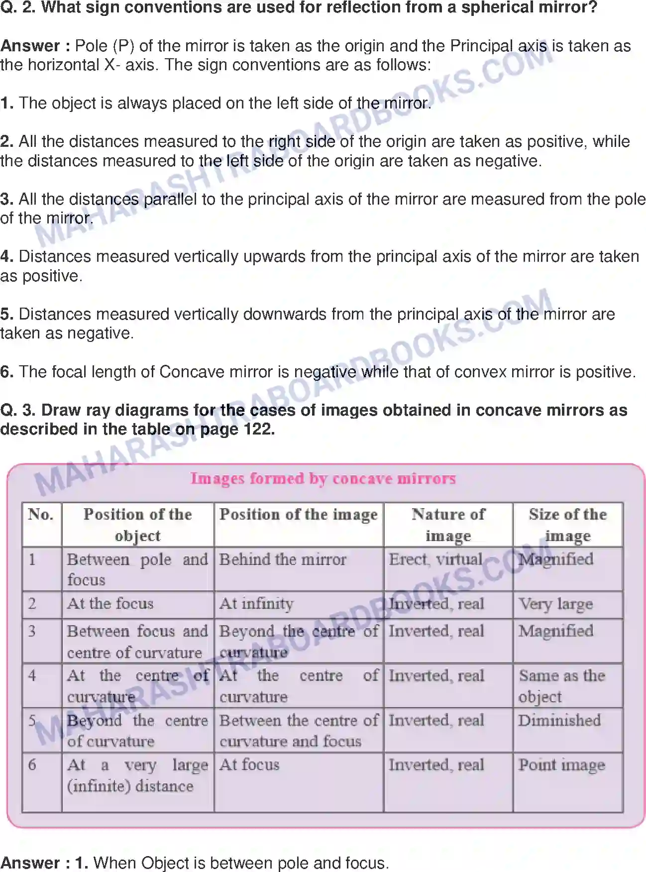 Maharashtra Board Solution class-9 Science+&+Technology+-+English+Medium Reflection of Light Image 3