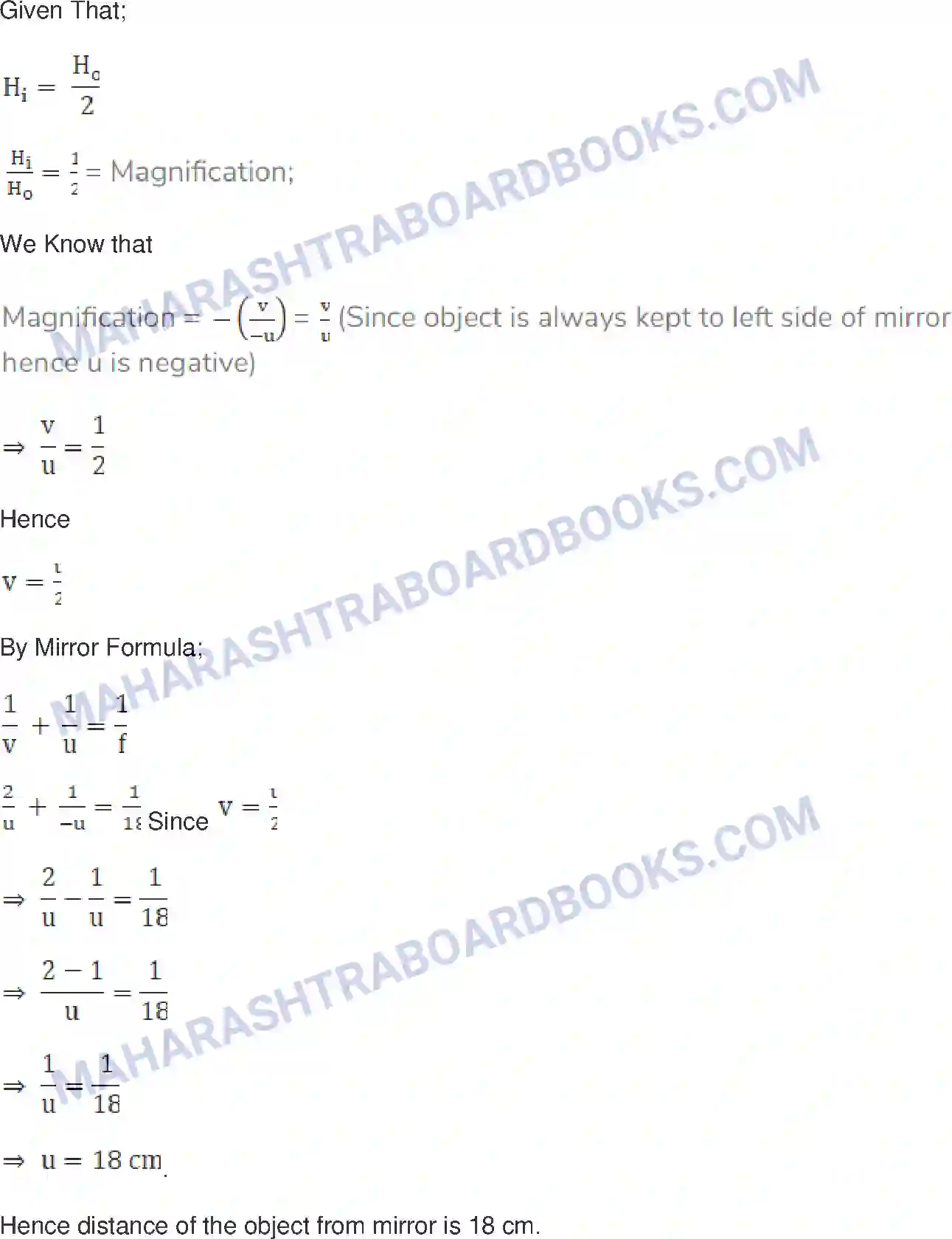 Maharashtra Board Solution class-9 Science+&+Technology+-+English+Medium Reflection of Light Image 9