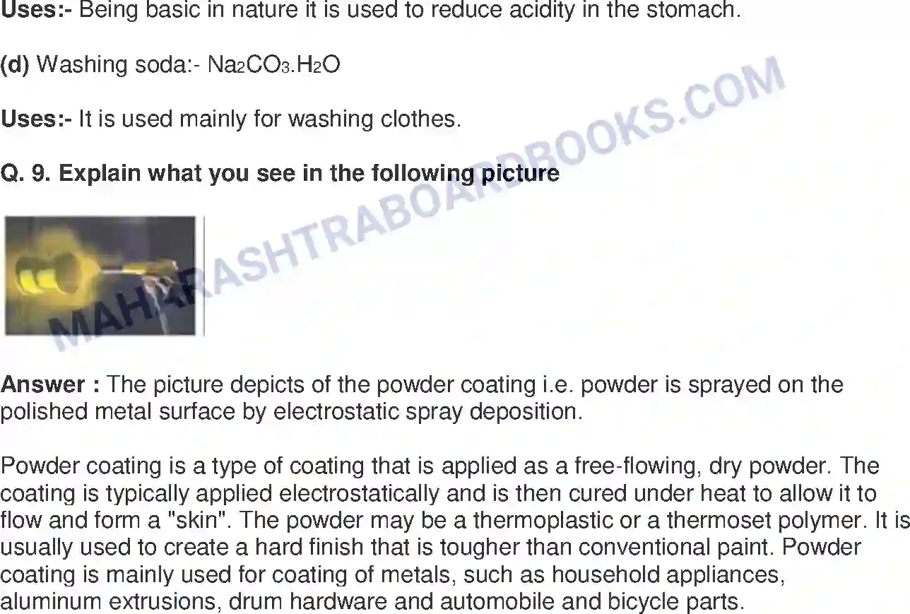 Maharashtra Board Solution class-9 Science+&+Technology+-+English+Medium Substances in Common Use Image 10