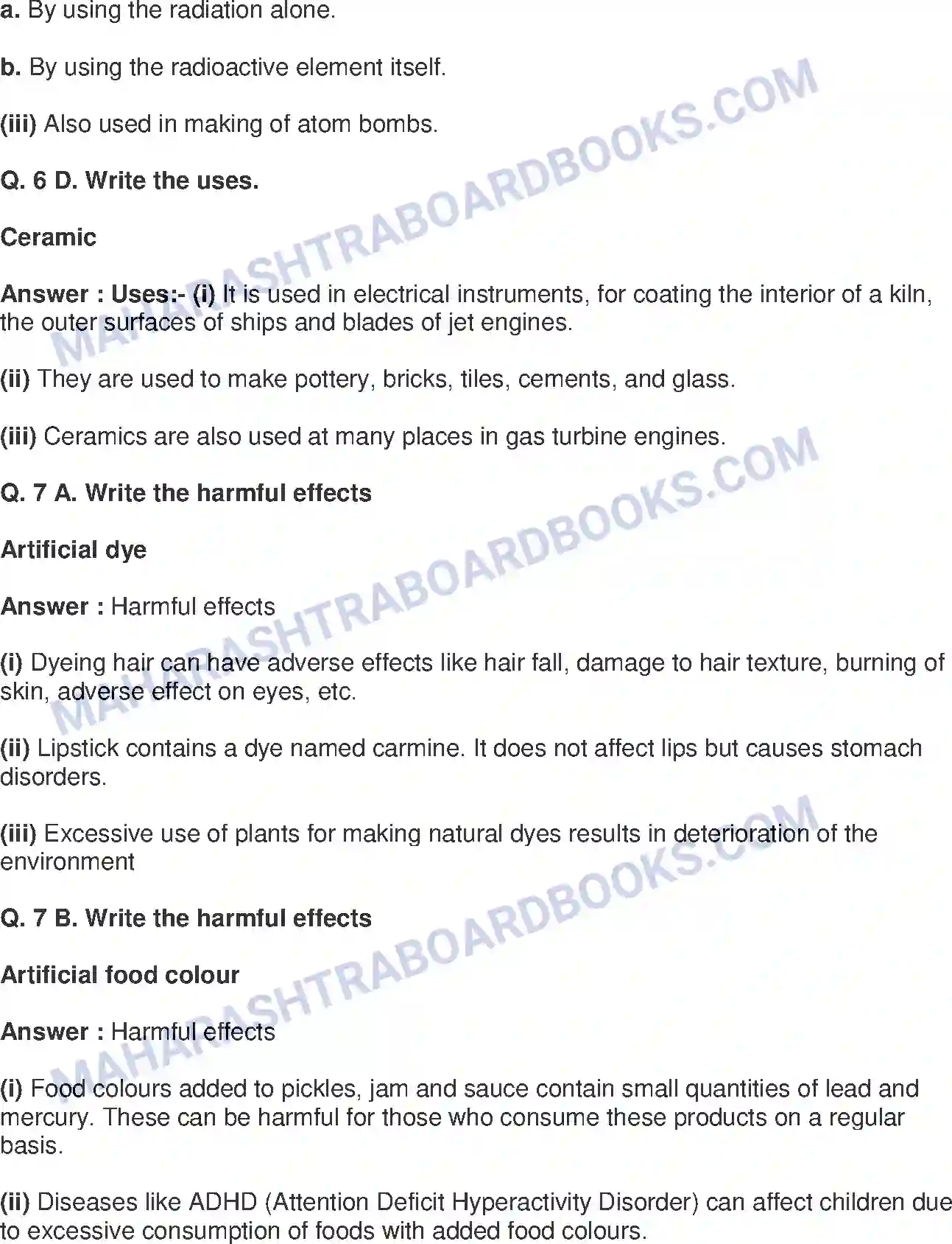 Maharashtra Board Solution class-9 Science+&+Technology+-+English+Medium Substances in Common Use Image 8