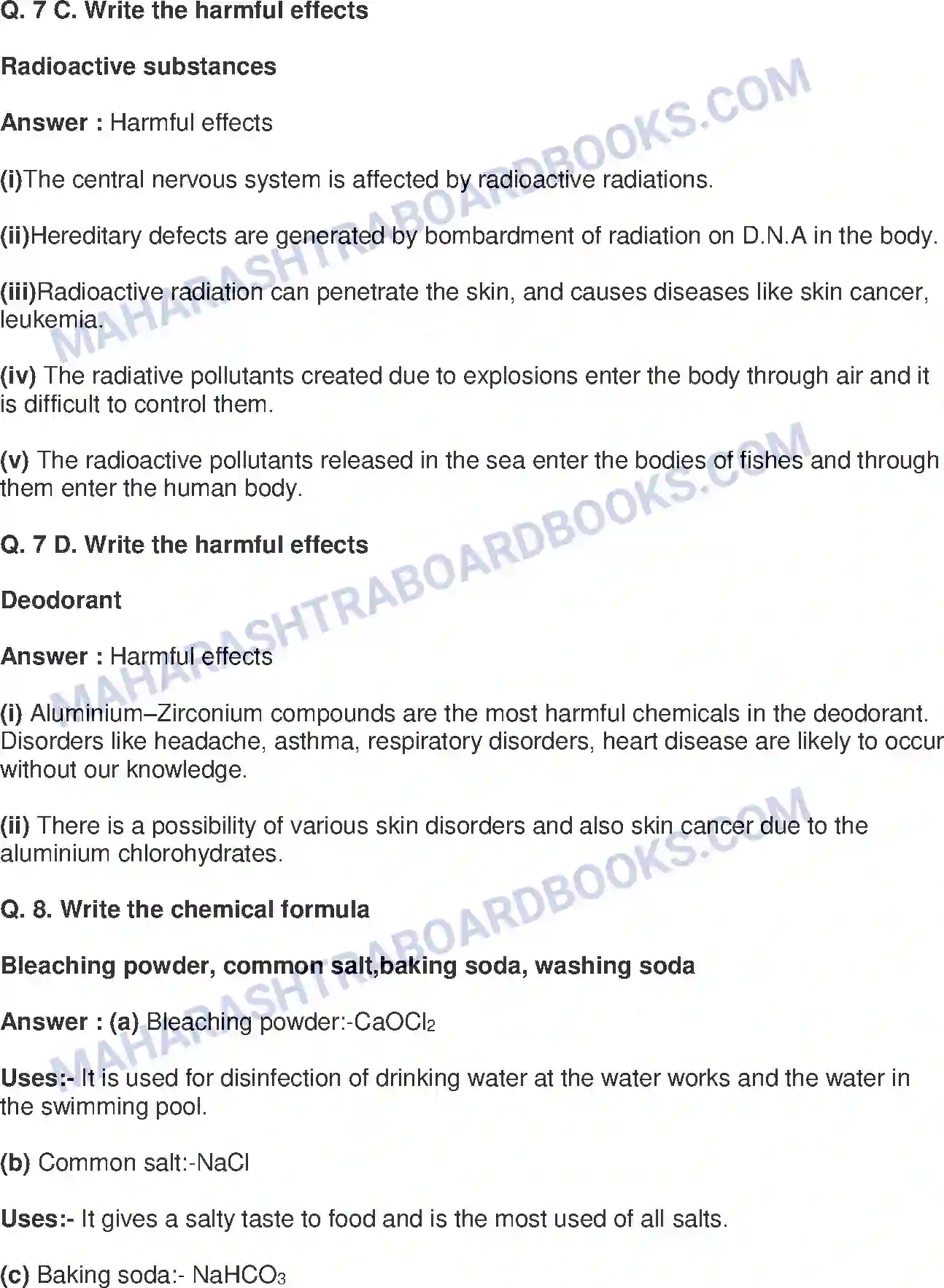 Maharashtra Board Solution class-9 Science+&+Technology+-+English+Medium Substances in Common Use Image 9