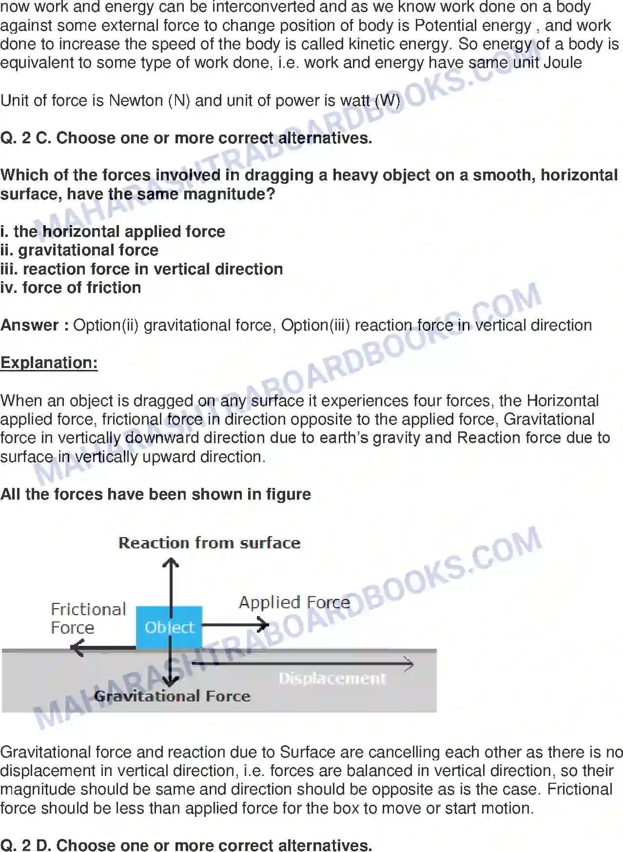 Maharashtra Board Solution Class-9 Science+&+Technology+-+English+Medium Work and Energy Image 11