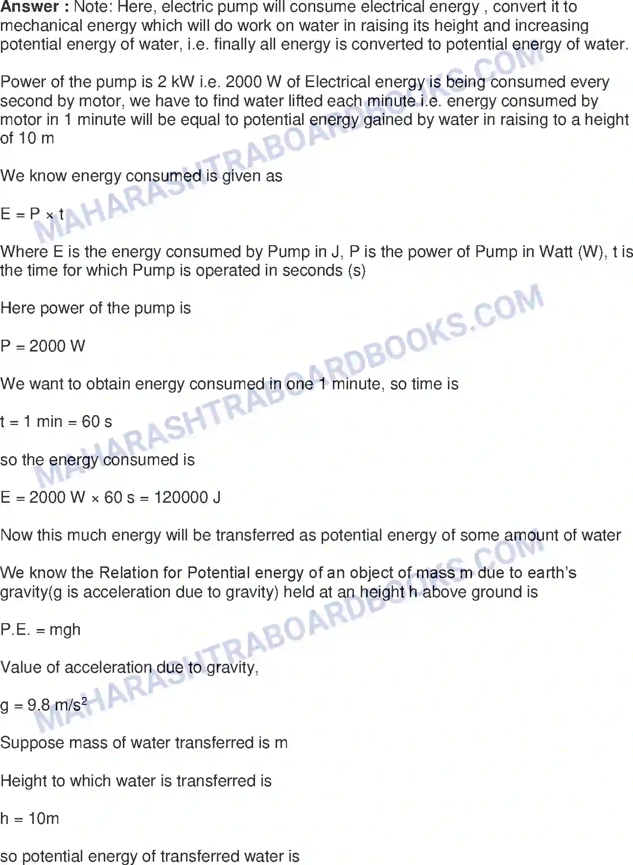 Maharashtra Board Solution Class-9 Science+&+Technology+-+English+Medium Work and Energy Image 21