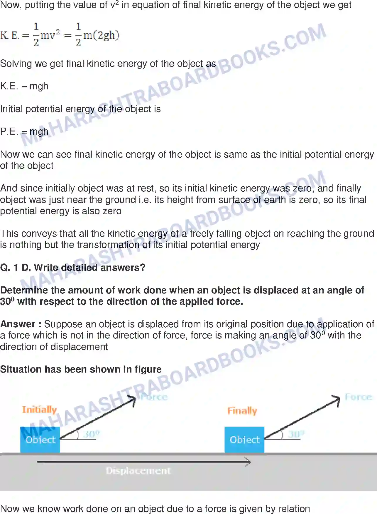 Maharashtra Board Solution Class-9 Science+&+Technology+-+English+Medium Work and Energy Image 6