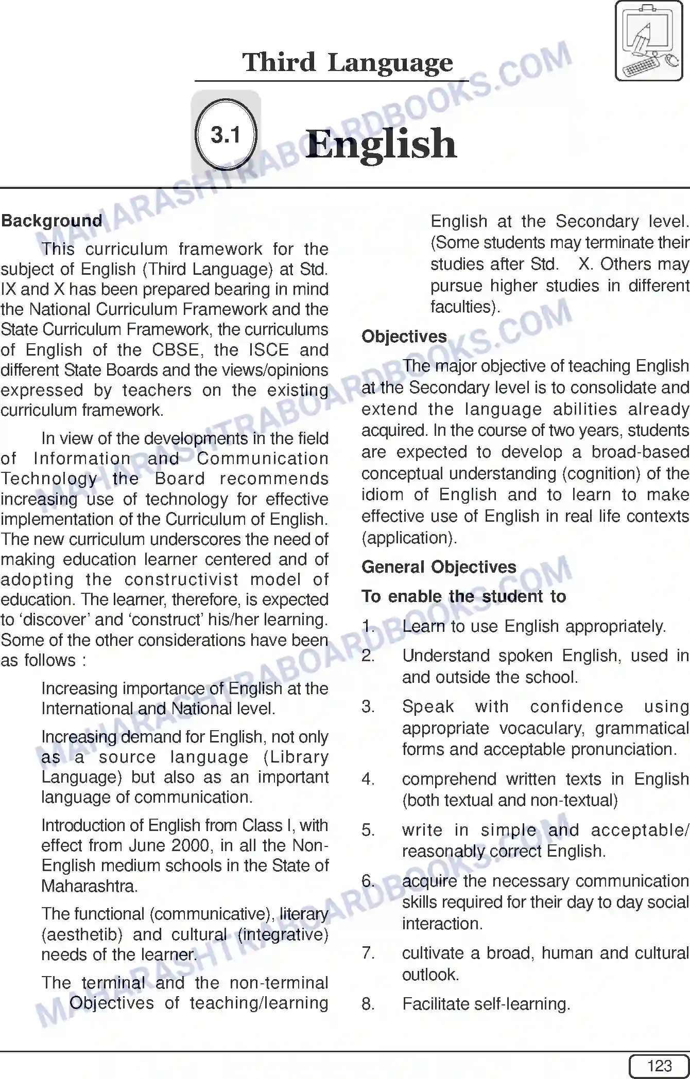 Maharashtra Board Syllabus Class-10 English+2nd+&+3rd Image 1