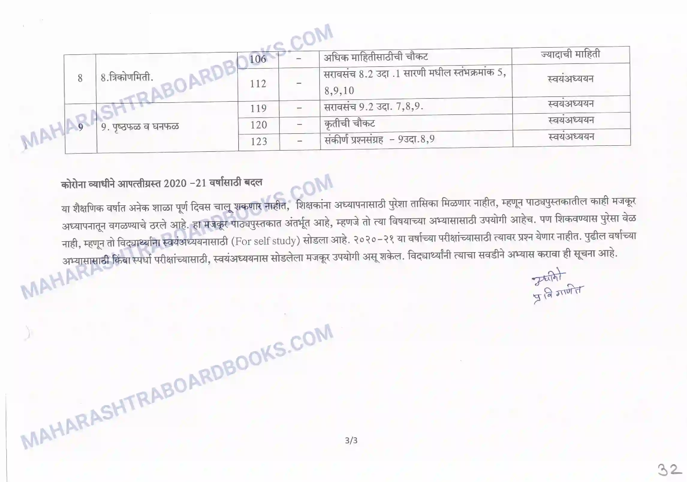 Maharashtra Board Syllabus class-10 Maths Image 8