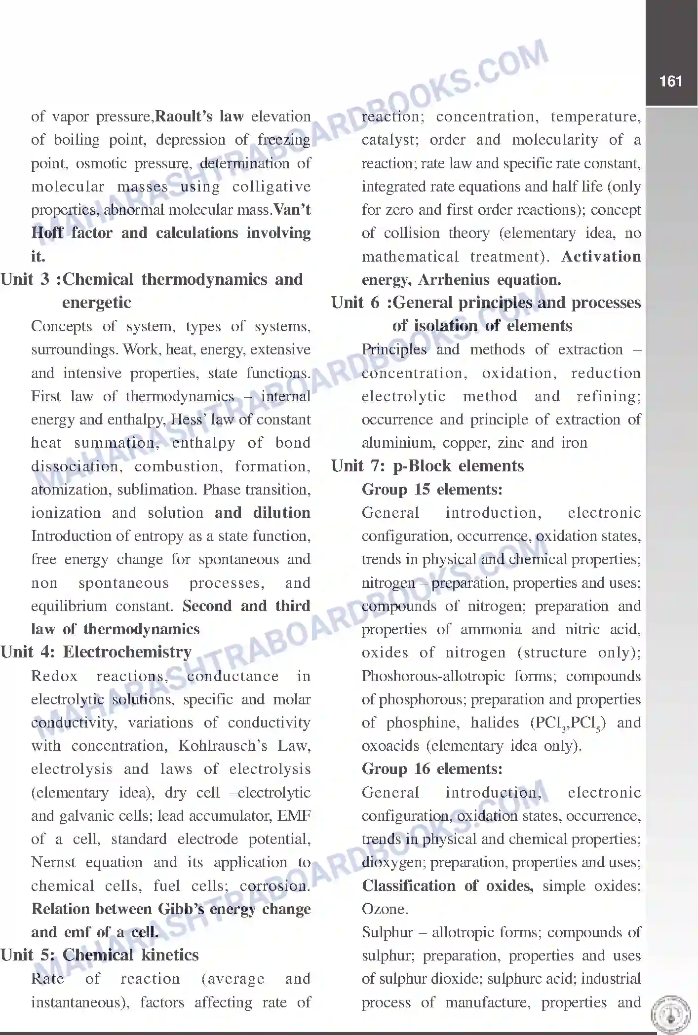 Maharashtra Board Syllabus Class-12 Chemistry Image 2