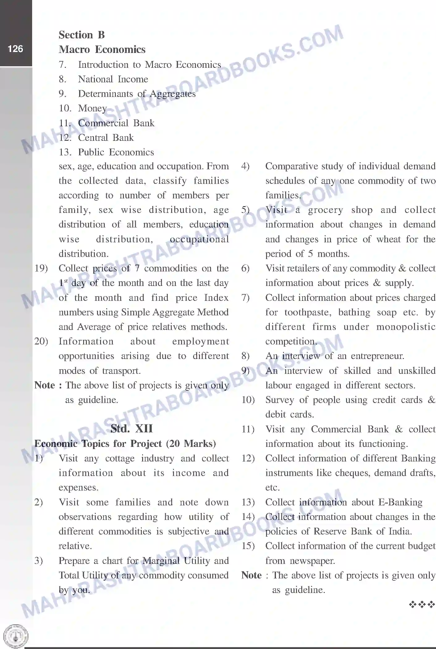 Maharashtra Board Syllabus Class-12 Economics Image 2