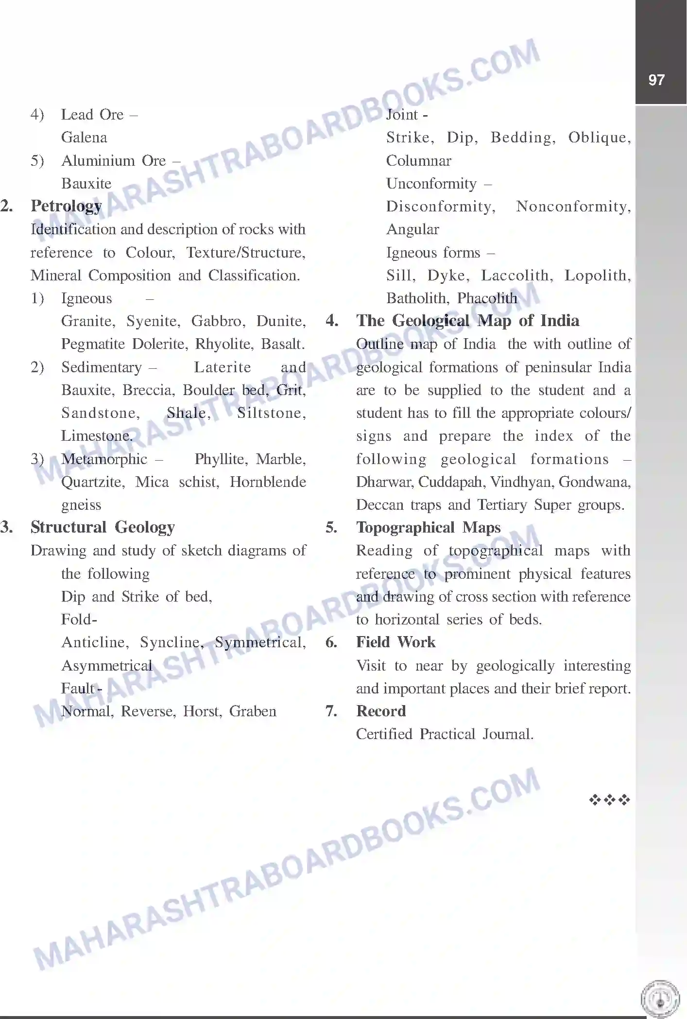 Maharashtra Board Syllabus Class-12 Geology Image 5