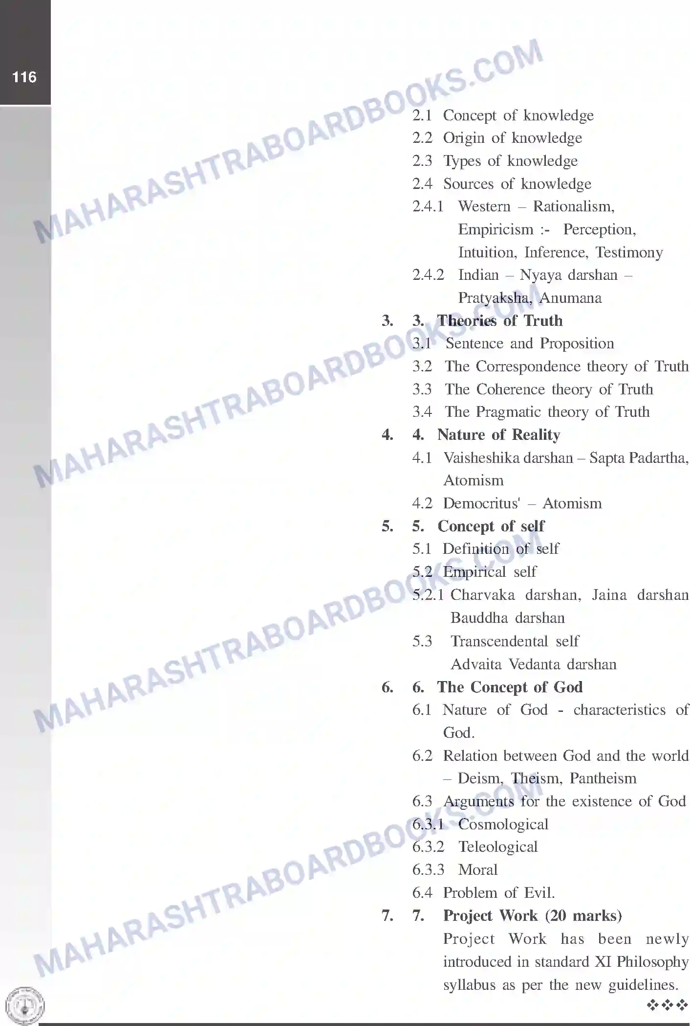 Maharashtra Board Syllabus class-12 Philosophy Image 2