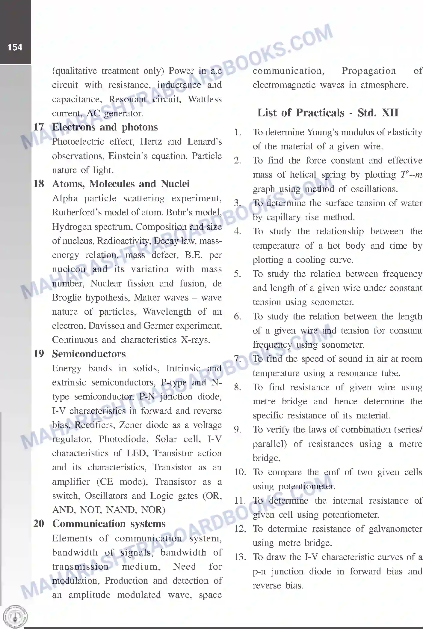 Maharashtra Board Syllabus class-12 Physics Image 4